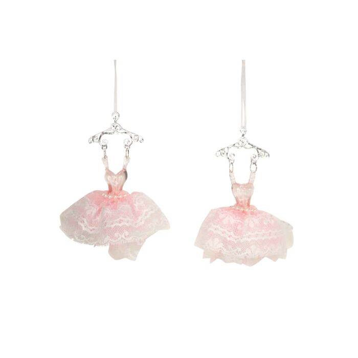 Gisela Graham Pink Lace Ballet Dress on Hanger Christmas Dec x2